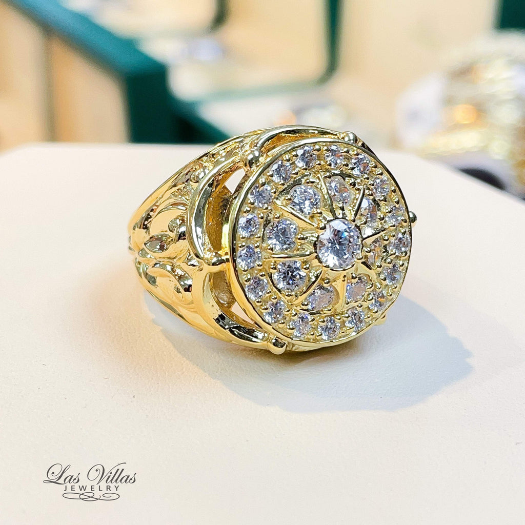 Custom Letter Ring - Monogram Ring Big Square - Silver and Gold |  MasonArtStore