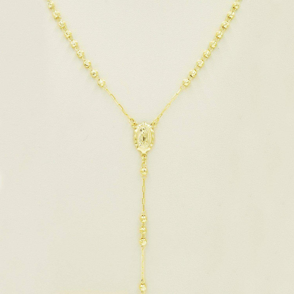 Buy Silver 950 Rosary Necklace 10k Gold Laminated 29 Inches , 30 Grams  Weight Online in India - Etsy