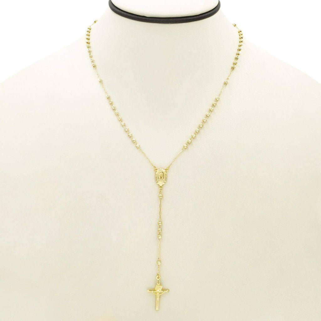 las villas jewelry rosary rosary cross necklace in 10k gold