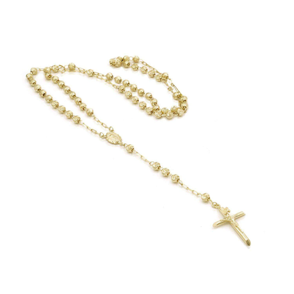 Rosary Cross necklace in 14k Gold