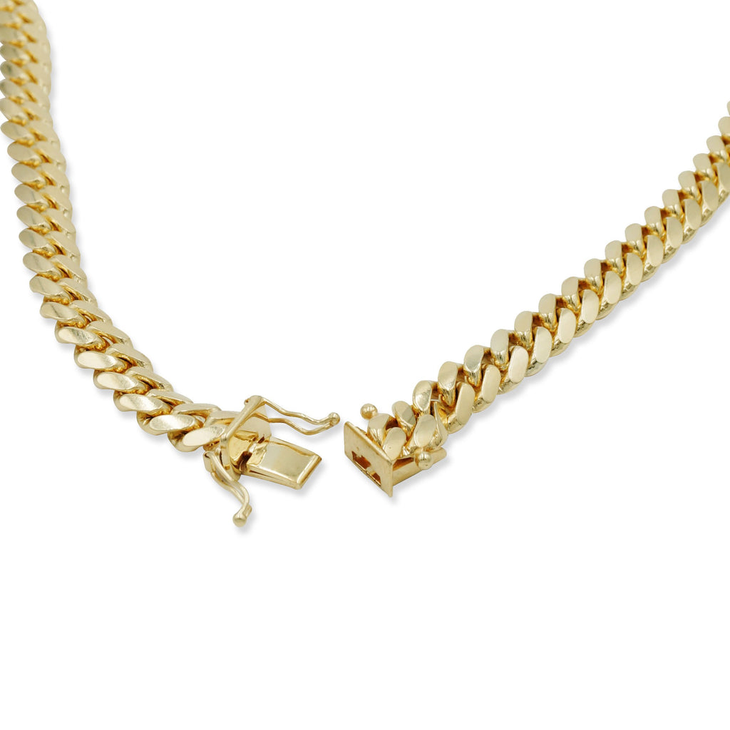 3mm Micro Cuban Link Chain in 10K Solid Yellow Gold - Cadena Cubana ...