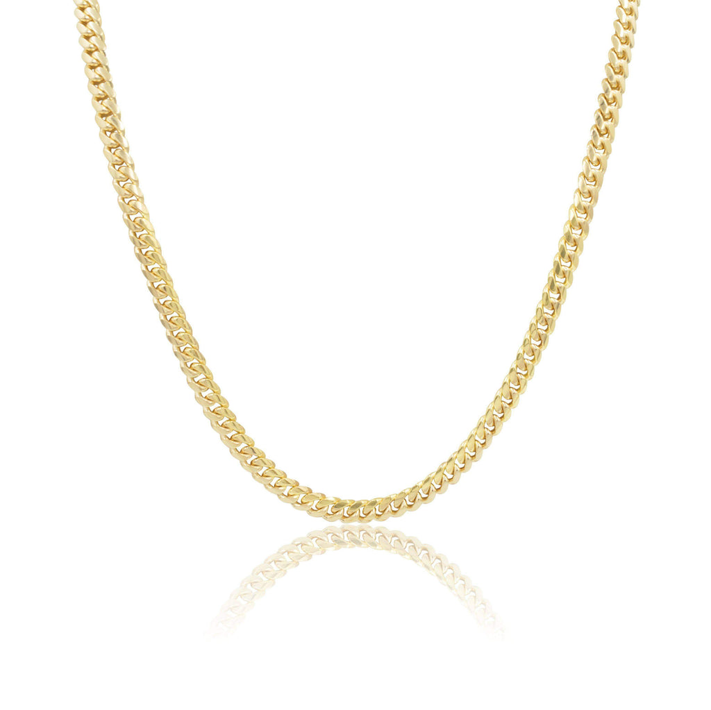 Las Villas Micro Cuban Link Chain 6mm Micro Cuban Link Chain in 14K Solid Yellow Gold
