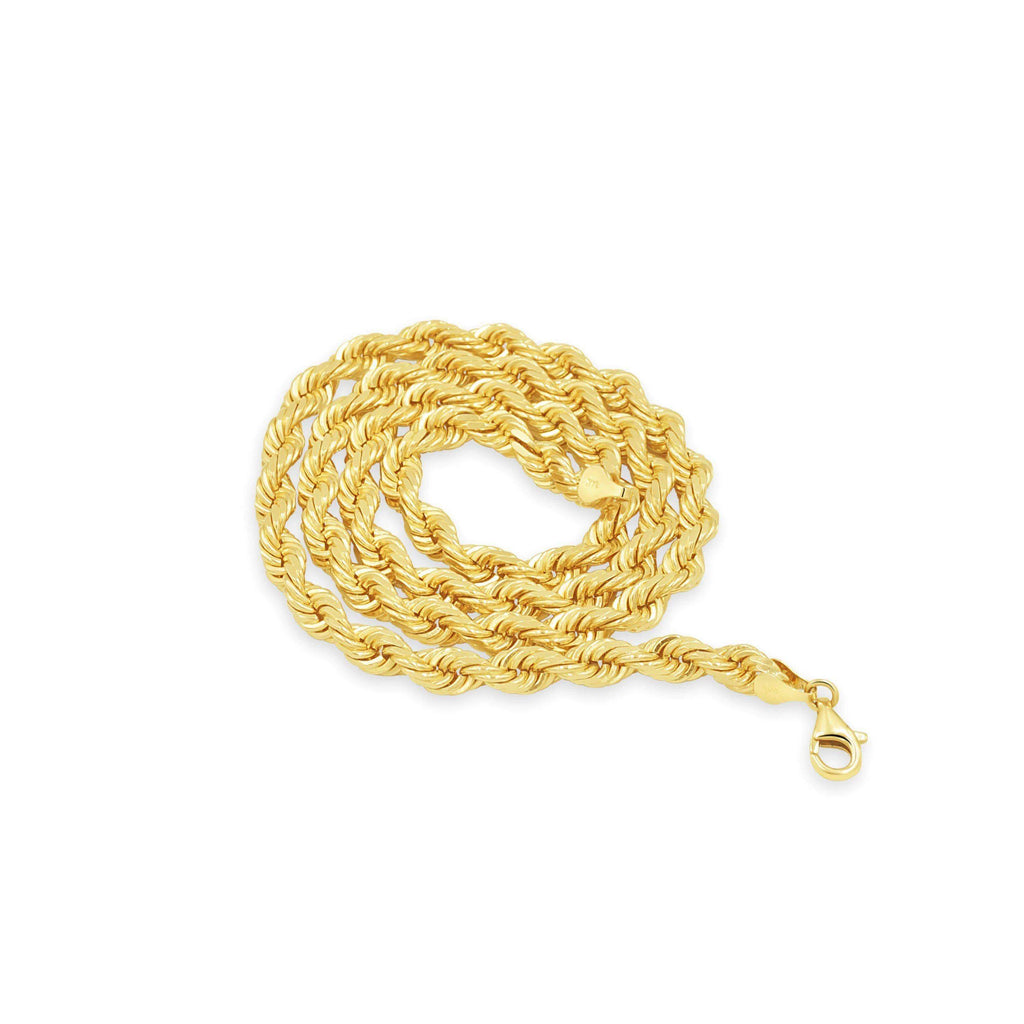 5mm Solid Rope Chain in 14K Gold 24'' | Las Villas Jewelry