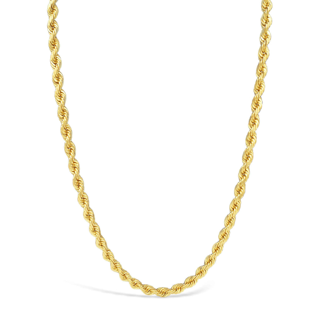 Las Villas Rope Chain 7mm Solid Rope Chain in 14K Gold
