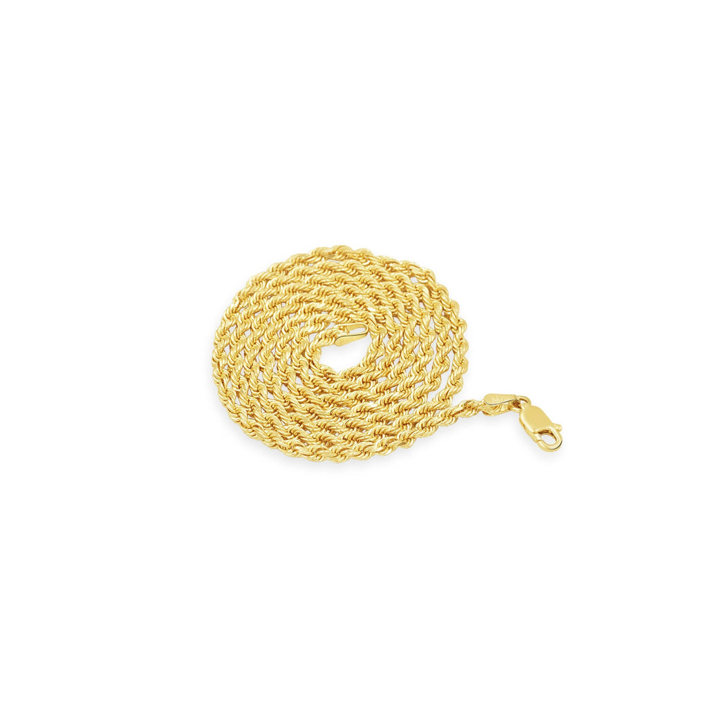 Micro Hallow Rope Chains in 10K Gold | Las Villas Jewelry