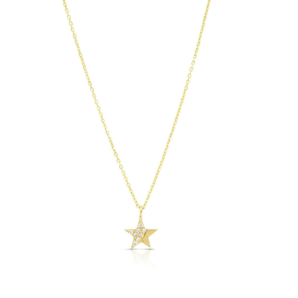 Las Villas Woman Necklace Women's Necklace with Star Charm in 14K Gold
