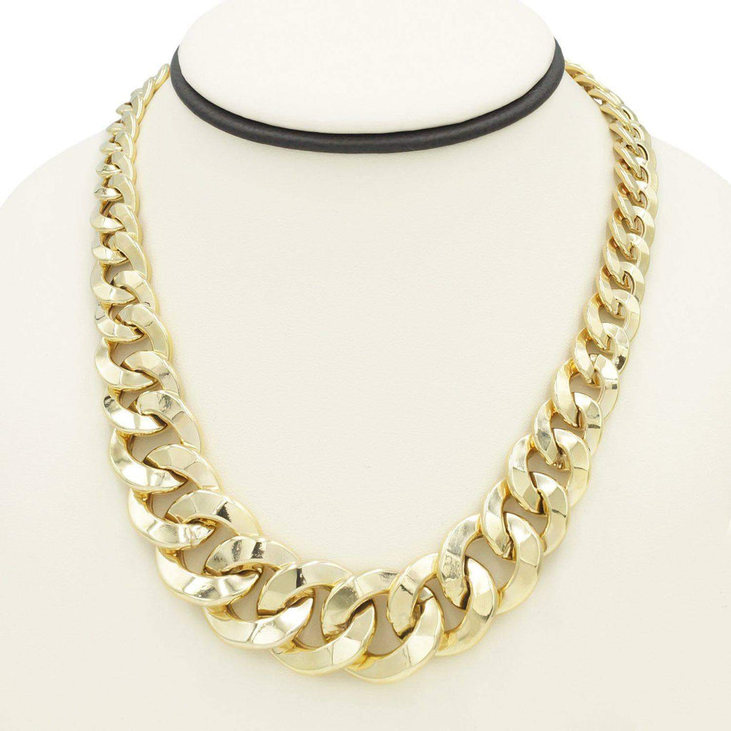 Las Villas Women's Choker Necklaces Women's Choker Italian Link Necklace in 14K Gold